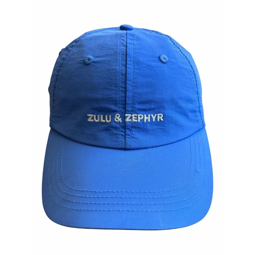 Zulu & Zephyr Blue Baseball Cap/Hat w/White Logo Unisex Sun Summer Sports